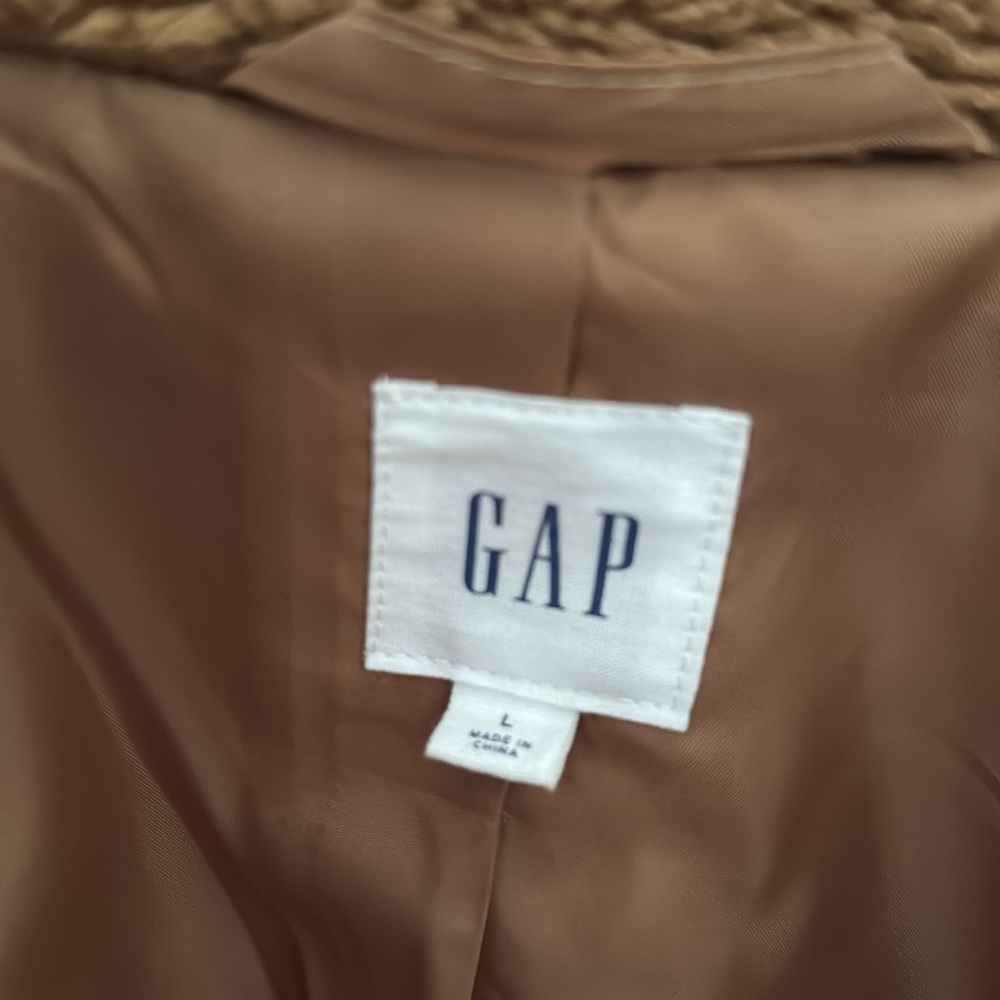 Gap Relaxed Sherpa Teddy Coat Camel Color. Size L… - image 4